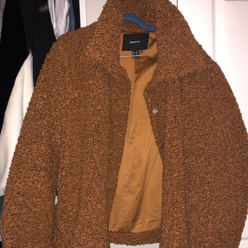 FOREVER 21 Plus Size Teddy Coat 3XL